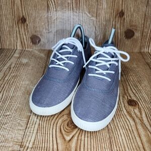 Toms Women's Gray‎ Lace Up Canvas Sneaker Shoes Size 8.5